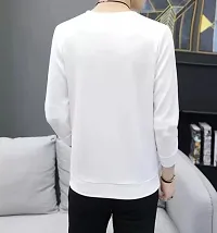 RiseMax Printed White Color Full Sleeves Round Neck T-Shirts For Men-thumb1