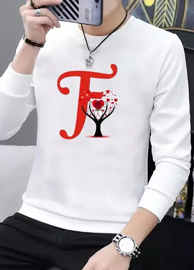 Full-sleeve Round Neck Polyester Tees for Men