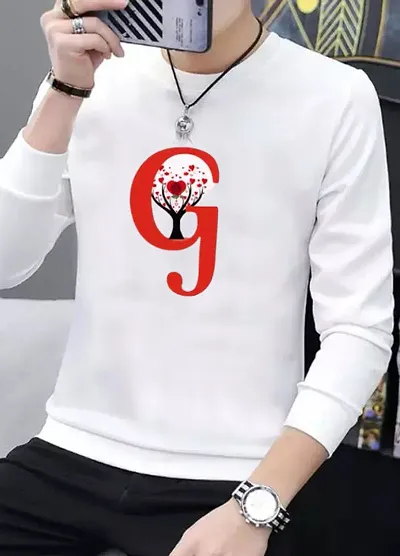 Full-sleeve Round Neck Polyester Tees for Men