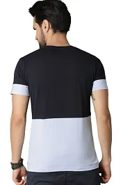 RiseMax Colorblocked Multicolor Round Neck Half Sleeve Regular Fit With Pocket T-Shirts For Men-thumb3