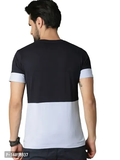 RiseMax Colorblocked Multicolor Round Neck Half Sleeve Regular Fit With Pocket T-Shirts For Men-thumb4