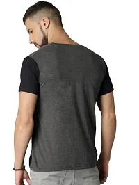 RiseMax Colorblocked Multicolor Round Neck Half Sleeve Regular Fit T-Shirts For Men-thumb3