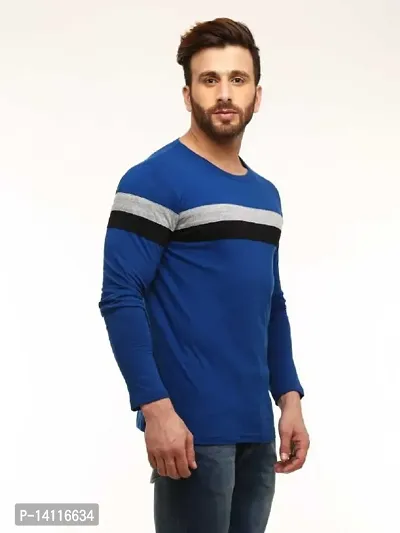 RiseMax Striped Multicolor Full Sleeve Round Neck Regular Fit T-Shirts For Men-thumb4