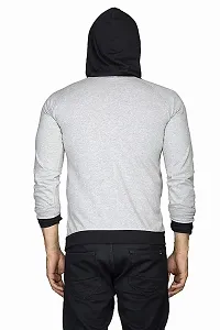RiseMax Colorblocked Multicolor Hoodie Full Sleeve With Zip Regular Fit T-Shirts For Men-thumb3