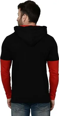 RiseMax Striped Multicolor Full Sleeve Hoodie Regular Fit T-Shirts For Men-thumb1