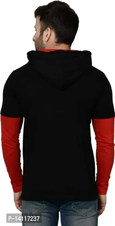 RiseMax Striped Multicolor Full Sleeve Hoodie Regular Fit T-Shirts For Men-thumb2