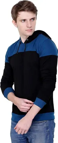 RiseMax Colorblocked Multicolor Hoodie Full Sleeve Regular Fit T-Shirts For Men-thumb3