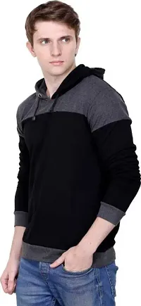 RiseMax Colorblocked Multicolor Hoodie Full Sleeve Regular Fit T-Shirts For Men-thumb1