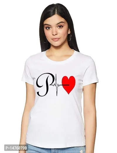 RiseMax Typography Women Printed White Color Short Sleeves Round Neck T-Shirts For Women