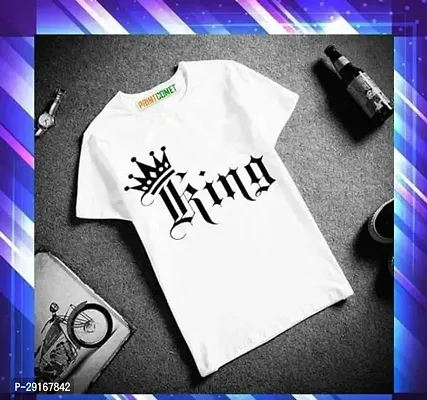 Stylish White Polyester Printed Tshirt For Boys-thumb0