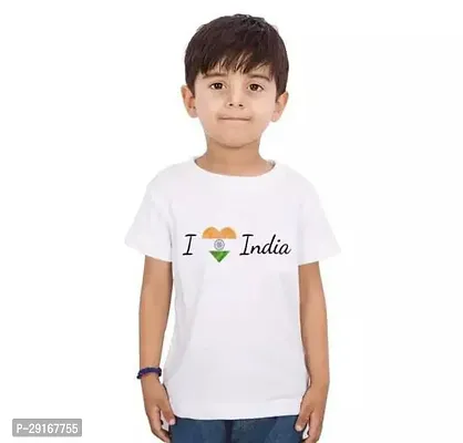 Stylish White Polyester Printed Tshirt For Boys-thumb0