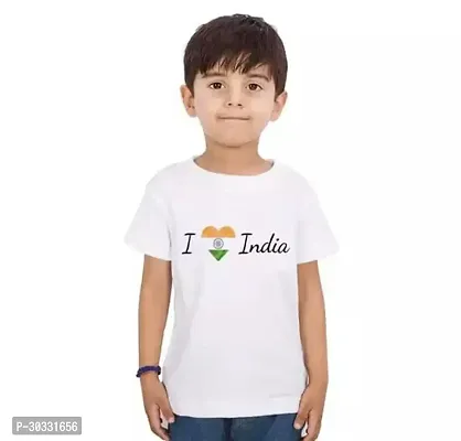 Stylish White Polyester Printed Tshirt For Boys-thumb0