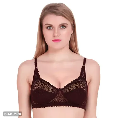 Buy Mokita Women's Comforable Non-padded Non-wired Net Bra 28 Size Bra For  Women Girls Maroon Online In India At Discounted Prices