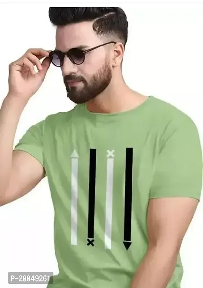 Stylish Polyester Printed Round Neck Tees For Men-thumb0