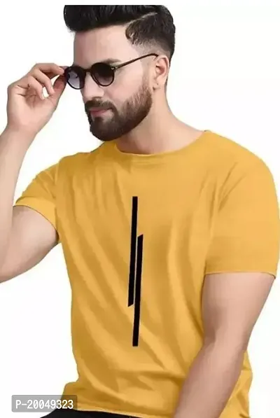 Stylish Polyester Printed Round Neck Tees For Men-thumb0