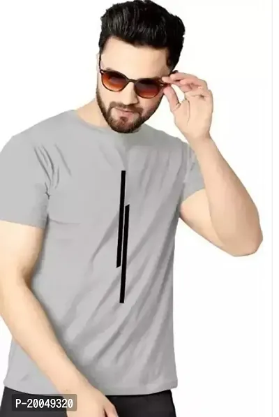 Stylish Polyester Printed Round Neck Tees For Men-thumb0