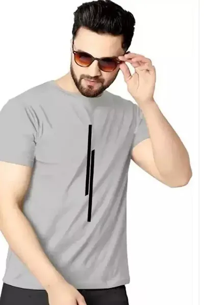 Stylish Polycotton Round Neck T-Shirt For Men