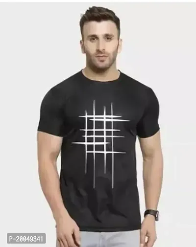 Stylish Polyester Printed Round Neck Tees For Men-thumb0