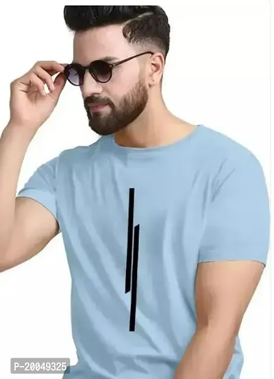 Stylish Polyester Printed Round Neck Tees For Men-thumb0