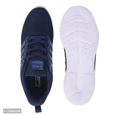 Stylish Navy Blue Synthetic Sports Shoes For Men-thumb3