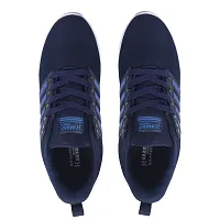 Stylish Navy Blue Synthetic Sports Shoes For Men-thumb1