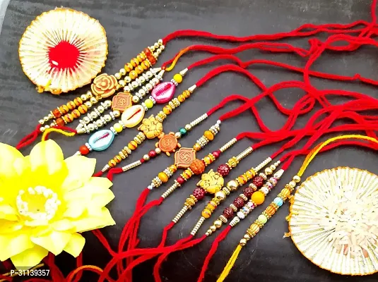 Fancy Set Of 12 Rakhi With Roli Chawal-thumb0