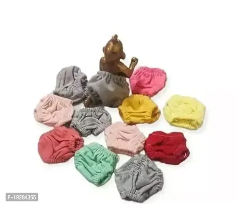 Nini Laddu Gopal Ji Thakur Ji Kanha Ji Nappy Chaddi Langoti Fully Cotton With Grip Multicolor Pack Of 12 , Size 3 No Puja Article.-thumb0