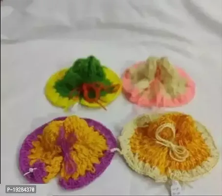 4 Pieces Combo Of Laddu Gopal Ji Ki Woollen Dresse Puja Articles Size 0-2 No-thumb0