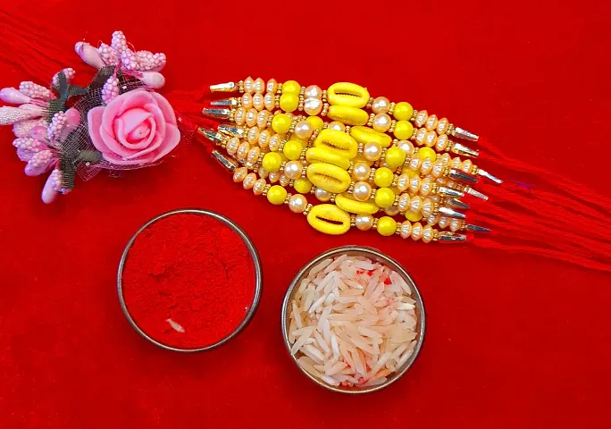 Rakhi for Brother/ Bhai/ Bro/ Bhabhi With Roli Chawal (12 Rakhi)