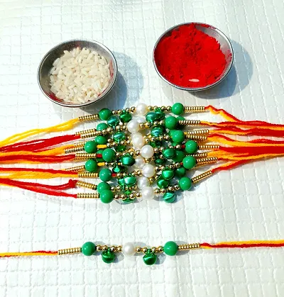 Combo of 12 Designer Rakhi With Roli Chawal