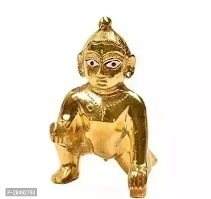 Original Certified Brass Laddu Gopal Idol/Bal Gopal/Thakur Ji Peetal Murti ,,,2 no-thumb0
