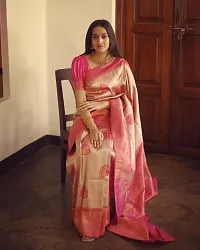 Stylish Pink Cotton Printed Saree With Blouse Piece For Women-thumb2