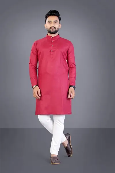 TARA GLOBAL Men Solid Straight Kurta