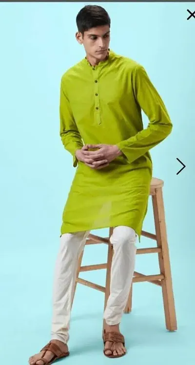 Reliable Cotton Blend Solid Kurta And Pajama Sets For Mens