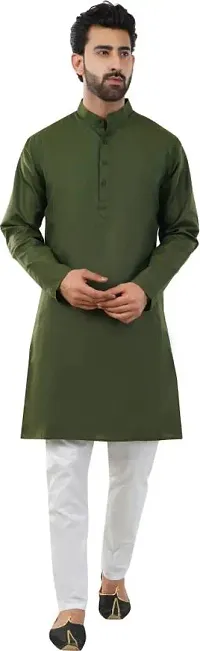 Classy Cotton Kurta and Bottom Set For Men-thumb2