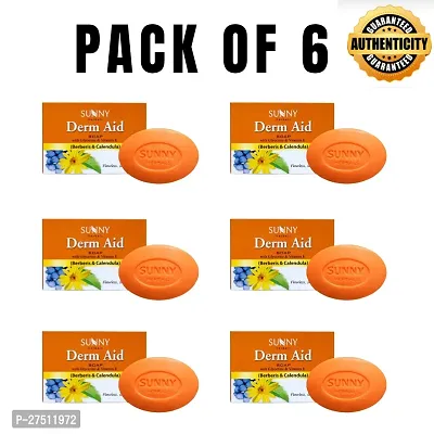 Sunny Herbals Derm Aid Soap PACK OF 6 X 75 GMS = 450 GMS-thumb0