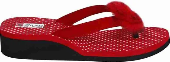 BoomBeauty Super Quality Most Comfortable Women's Slippers (Red, numeric_8)-thumb1