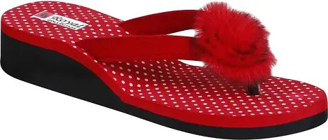 BoomBeauty Super Quality Most Comfortable Women's Slippers (Red, numeric_8)-thumb4