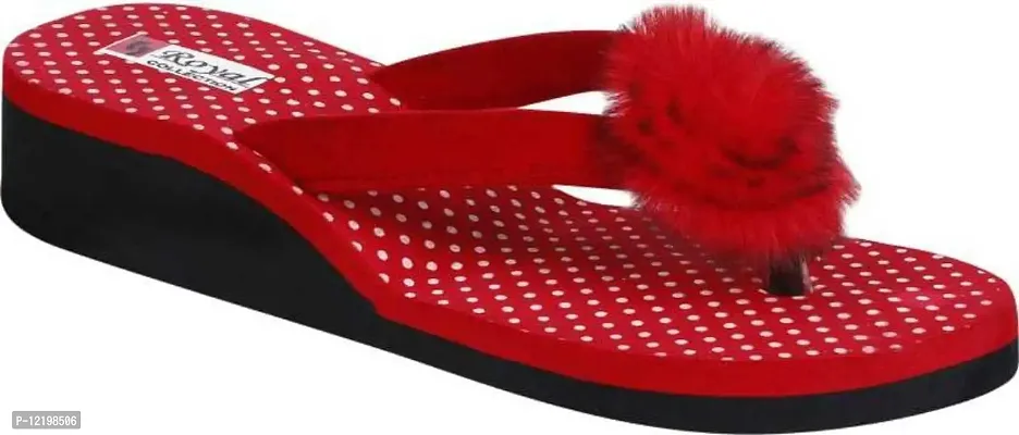 BoomBeauty Super Quality Most Comfortable Women's Slippers (Red, numeric_8)-thumb5