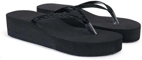 Stylish Synthetic Solid Slip-On Flip Flops with EVA Sole For Women