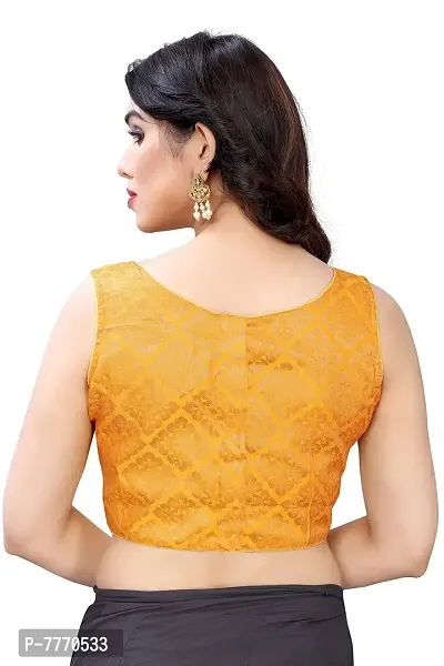 BH Bandhani HUBWomen's Banarasi Silk Blouses(36,38,40)(Sleeve availble in Side)-thumb2
