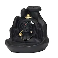 SSS SCULPTUREreg; Adiyogi Smoke Fountain Incense Holder Decorative Showpiece Smoke Fountain with 11 Backflow Cone Inceses Combo Pack of Lord Shiva Har Har Mahadev-thumb2