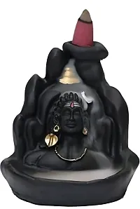 SSS SCULPTUREreg; Adiyogi Smoke Fountain Incense Holder Decorative Showpiece Smoke Fountain with 11 Backflow Cone Inceses Combo Pack of Lord Shiva Har Har Mahadev-thumb3