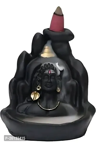 SSS SCULPTUREreg; Adiyogi Smoke Fountain Incense Holder Decorative Showpiece Smoke Fountain with 11 Backflow Cone Inceses Combo Pack of Lord Shiva Har Har Mahadev-thumb4