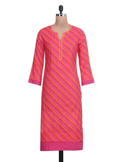 Trendy Cotton Printed Stitched Kurti