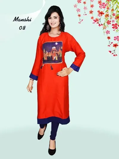 Trendy Rayon Printed Kurti