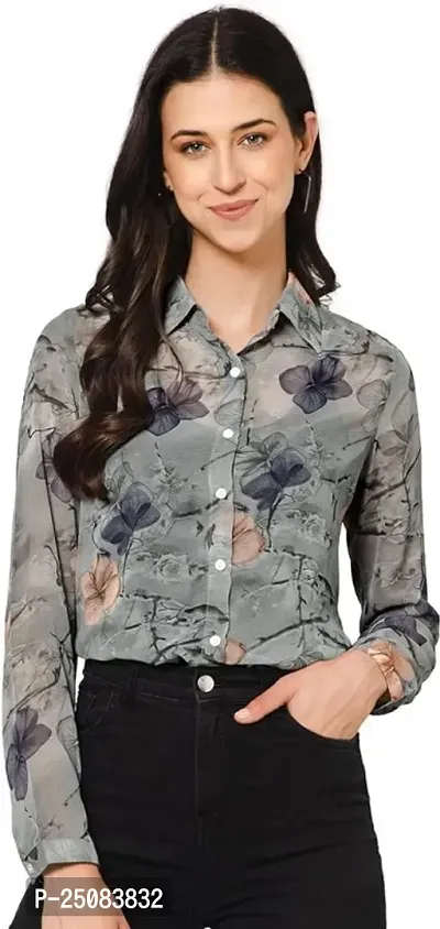 Trendy Women Crepe Shirt-thumb0