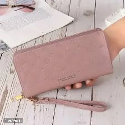 Stylish Pink Polyester Solid Handbags For Women