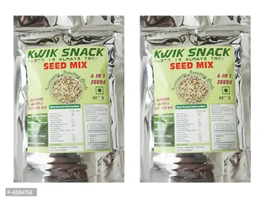 KWIK SNACK COMBO PACK OF 2 -6 IN 1 SEEDS MIX (250 GM EACH) 2 X 250 GM 500 GM-thumb0