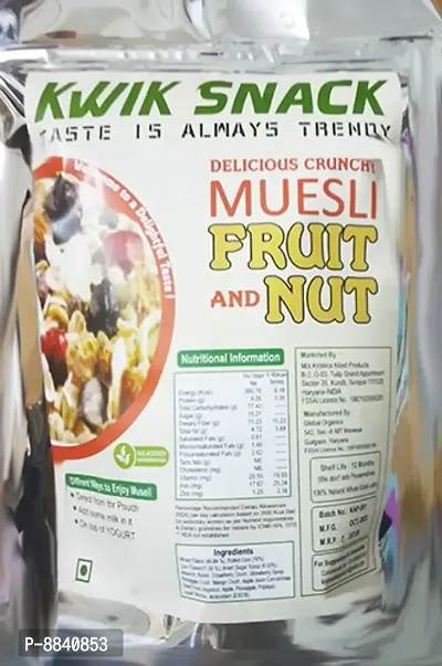 KWIK SNACK Delicious  Crunchy MUSELI FRUIT  NUTS ( 400 GM)-thumb0